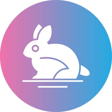 Tavşan simgesi vektör illüstrasyonu