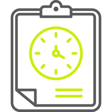 Saat simgesi. Taslak çizimi. Web için zaman vektör simgeleri