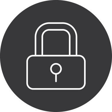 Kilidi aç. Web simgesi basit illüstrasyon