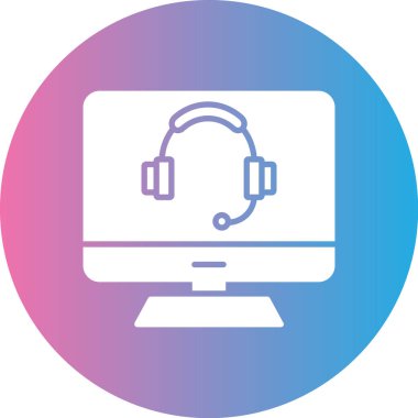 Kulaklık. Web simgesi basit tasarım