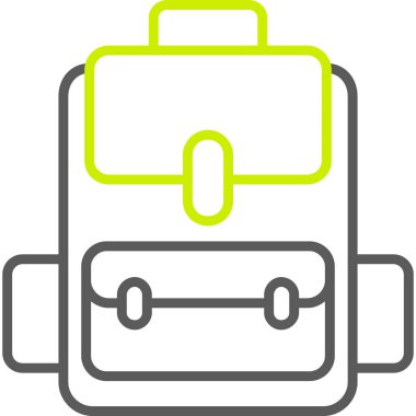 Çanta. Web simgesi basit illüstrasyon