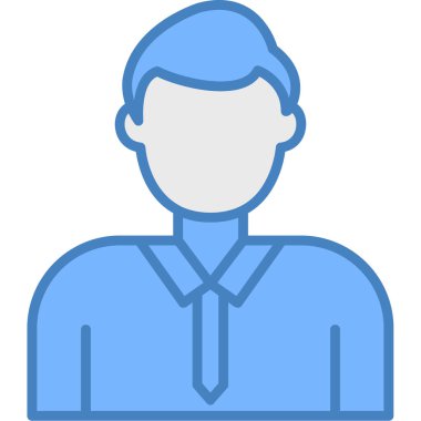 İş adamı. Web simgesi basit illüstrasyon