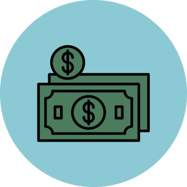 Para için. Web simgesi basit illüstrasyon