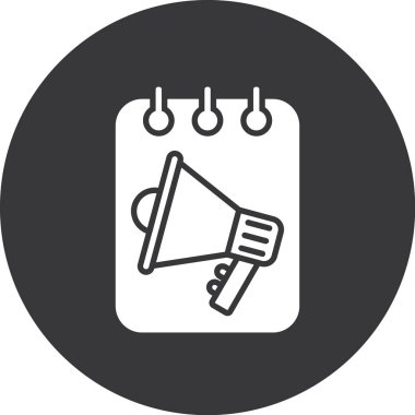 Açıklama sunucusu simgesi ana hatları biçiminde