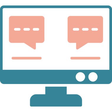 Bilgisayar. Web simgesi basit illüstrasyon