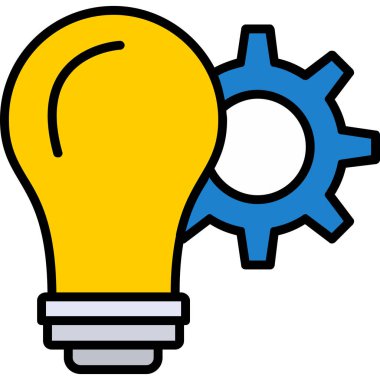 yaratıcı ampul fikir simgesi