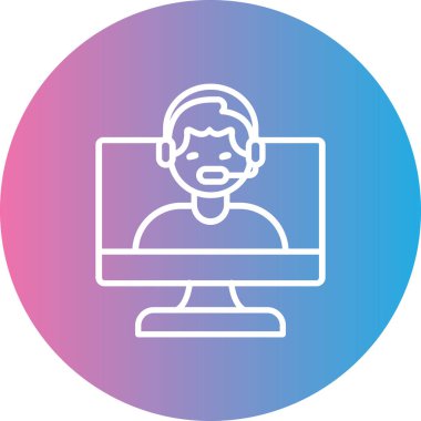 Bir bilgisayar simgesinin vektör illüstrasyonu