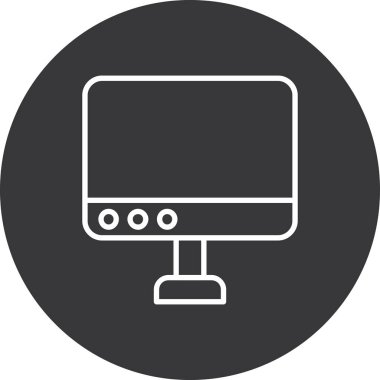 Modern b 'nin vektör illüstrasyonu TV' nin ikonundan yoksun