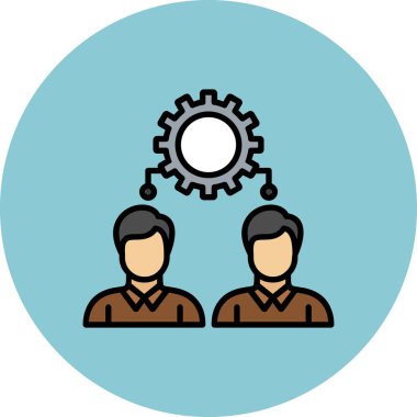 Takım çalışması konsepti. Basit resimleme