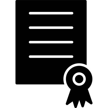 Diploma sembolü, eğitim ve okul, mezuniyet tabelası. Vektör grafikleri, beyaz arkaplanda sağlam bir kalıp, 10 birim.