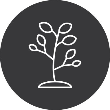 Ağaç simgesinin vektör illüstrasyonu