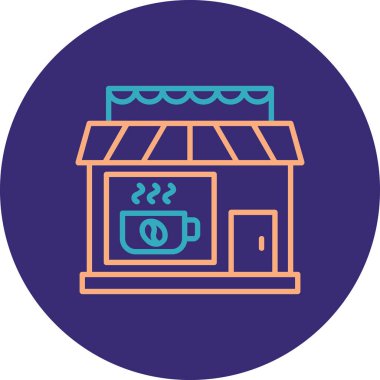 Dükkan. Web simgesi basit illüstrasyon