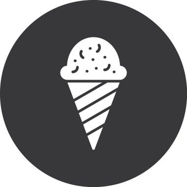 dondurma ikonu vektör illüstrasyonu