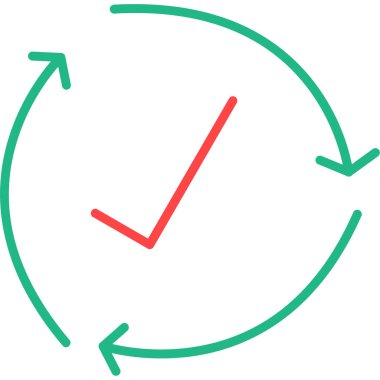 Saat zaman simgesi, vektör illüstrasyonu