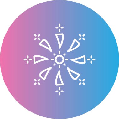 Modern çiçek simgesinin vektör illüstrasyonu