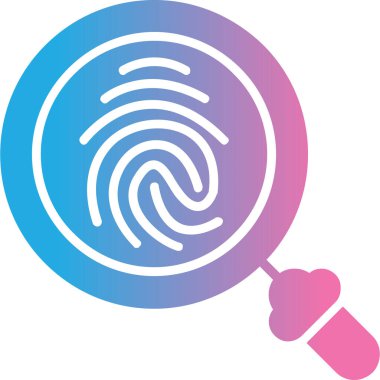 Parmak izi simgesinin vektör illüstrasyonu