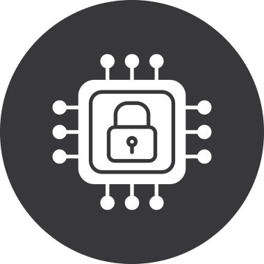 güvenlik simgesi vektör illüstrasyonu