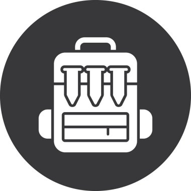 Sırt çantası simge vektör çizim