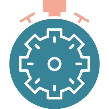 Dişliler. Web simgesi vektör illüstrasyonu