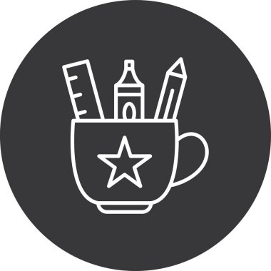 Kupası simgesi, basit tarzı