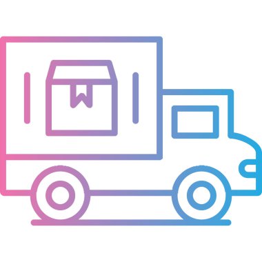 kargo kamyonu vektör simgesi modern basit illüstrasyon