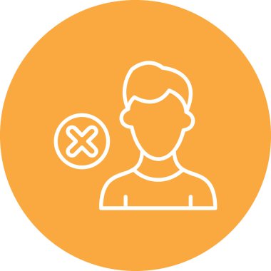 Avatar man simgesi vektör illüstrasyonu