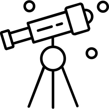 teleskop web simgesi basit tasarım