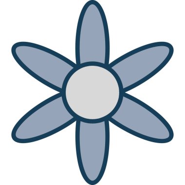 Çiçek ikonu. Basit resimleme