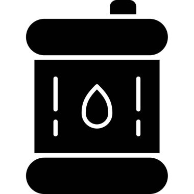 Petrol varili ikonu. Web tasarımı için yağ varili vektör simgesinin basit çizimi