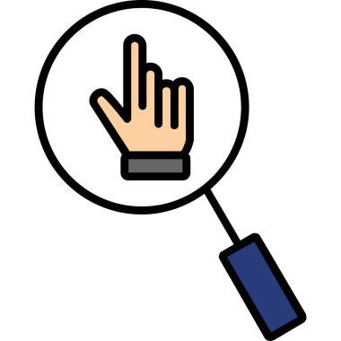 Parmak göstererek izole edilmiş ikon vektör çizimi tasarımı