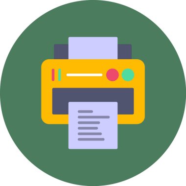 Yazıcı simgesi vektör illüstrasyonu