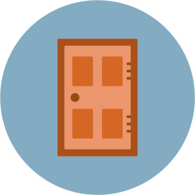 Kapı. Web simgesi basit illüstrasyon