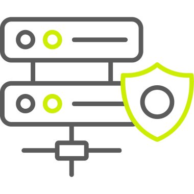 güvenlik kalkanı simgesi, satır biçimi