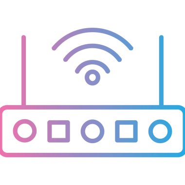 Wi-fi yönlendirici vektör illüstrasyonu