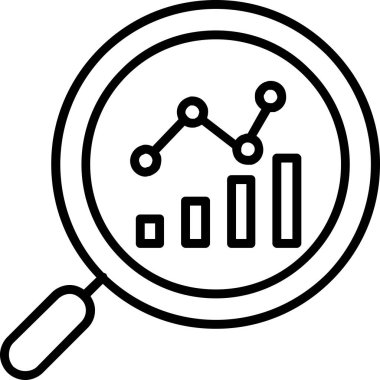 iş analizi grafik simgesi ana hat biçiminde