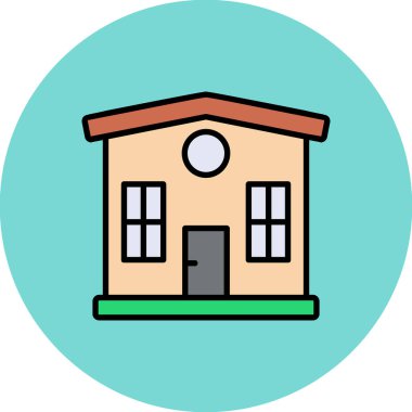 Okul vektör simge işareti simge vektör çizim kişisel ve ticari kullanım için..