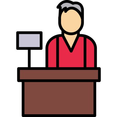 Konferans simgesinin vektör illüstrasyonu