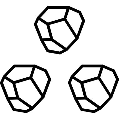 Üç boyutlu geometrik şekiller. Altıgen simgesi.