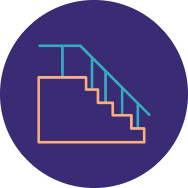 Merdiven çiziminin vektör çizimi