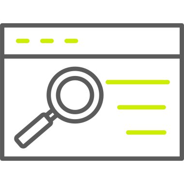 Arama simgesi, vektör illüstrasyonu