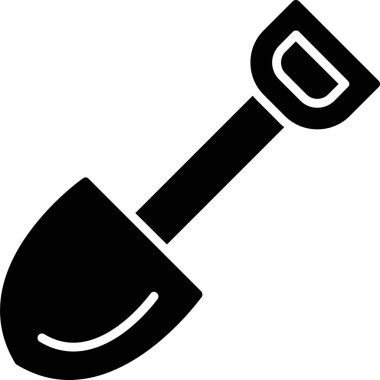 Balta kürek ikon vektör illüstrasyonu