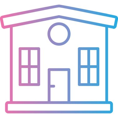 Okul binası. resimleme tasarımı