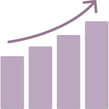Büyüme grafiği Web simgesi vektör illüstrasyonu