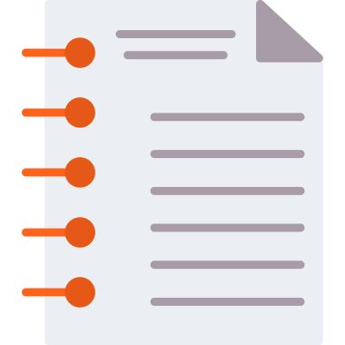 dosya belgesi düz simge vektör çizimi