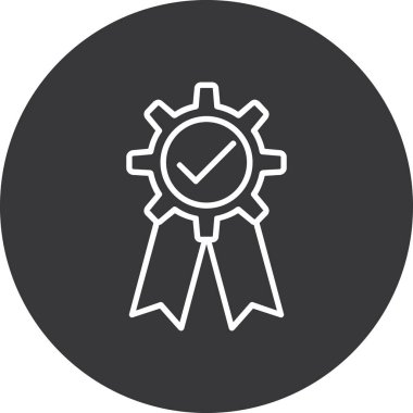 sertifika glyph düz simgesi