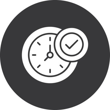 Kronometre simgesi. Vektör çizimi. siyah ve beyaz.