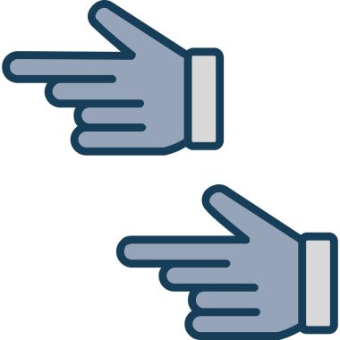 Eller işaret simgesini ana hat biçiminde gösterir