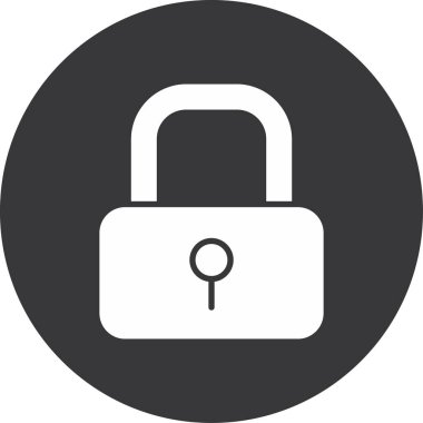 kilit vektör simgesi, modern biçim