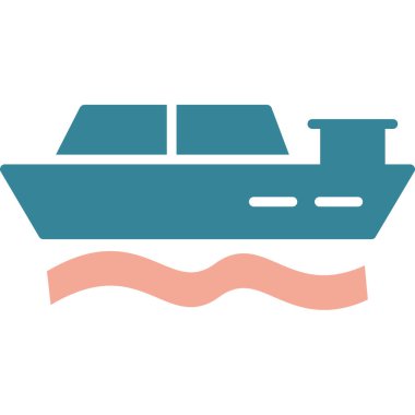 tekne vektör simgesi, modern biçim