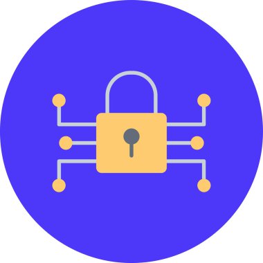 Kilit. Web simgesi basit illüstrasyon